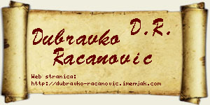Dubravko Račanović vizit kartica